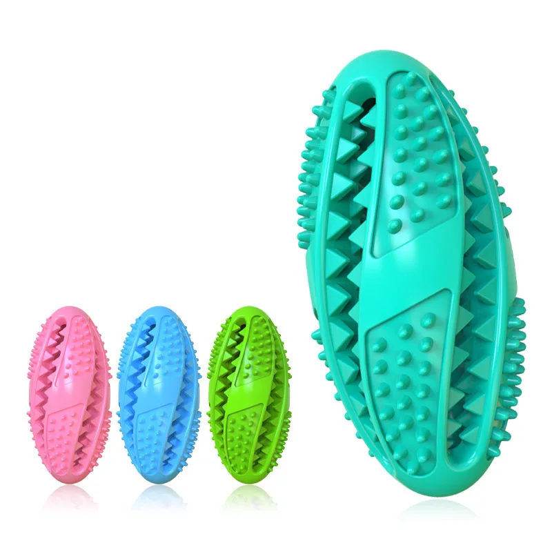 Популярная игрушка Amazon для домашних животных, грязеотталкивающая ТПР собака, очищает зубы и съедает футбольную игрушку для жевания собак