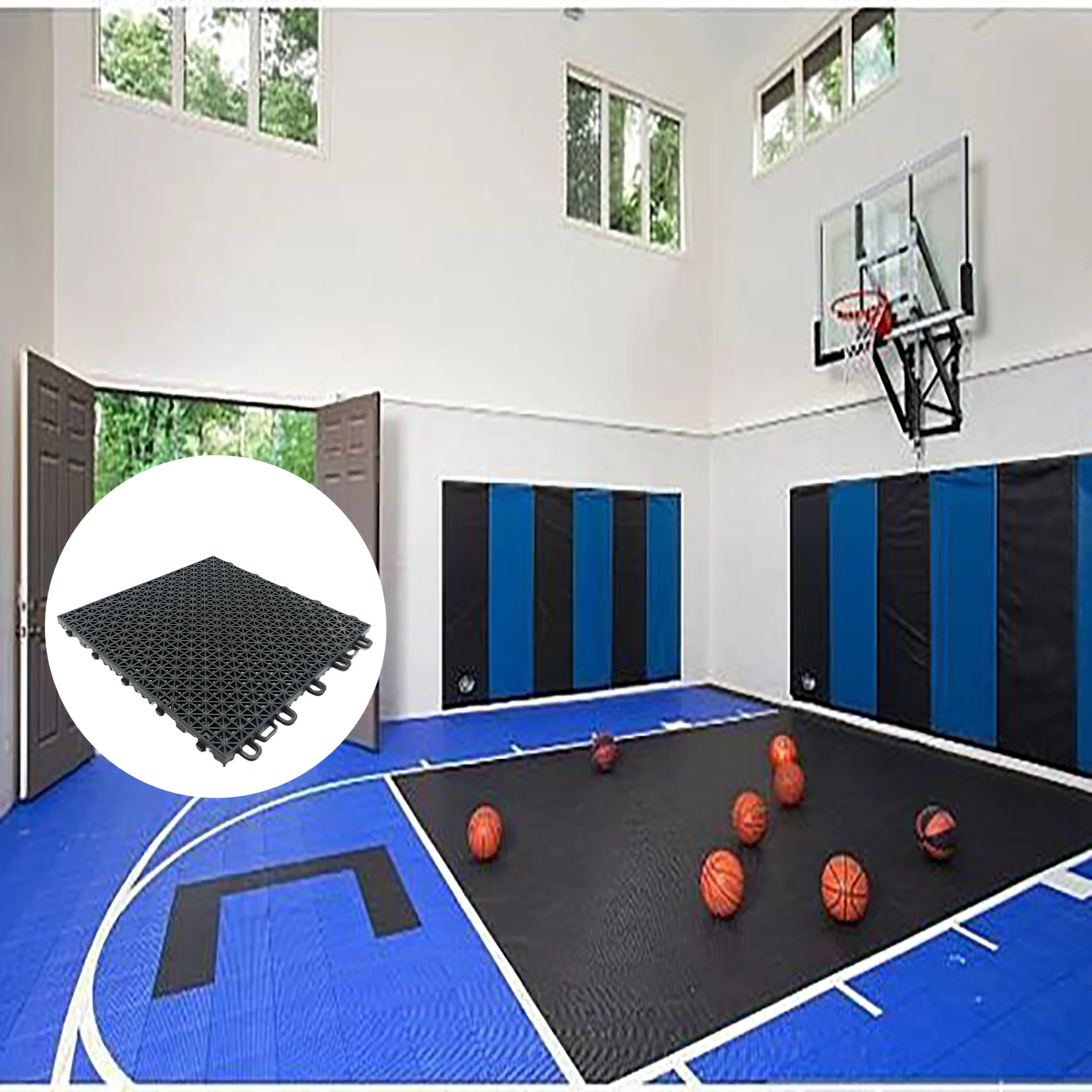 Wanhe high quality portable  tiles for sale diy outdoor basketball tennis pickleball futsal sports court flooring