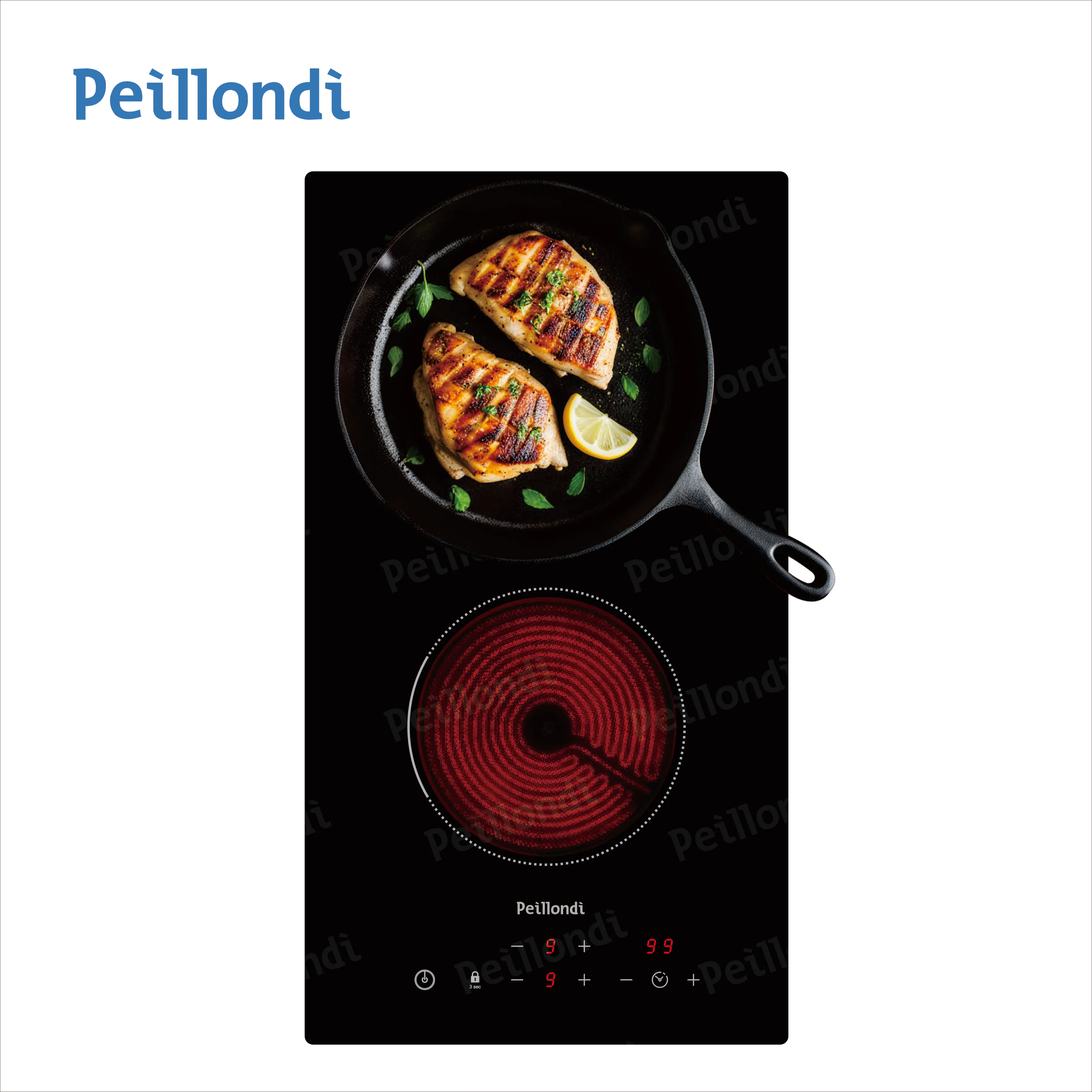 Domino 30cm seperate digit control crystal black built-in ceramic hob easy clean electric stove electric stove infrared cooker