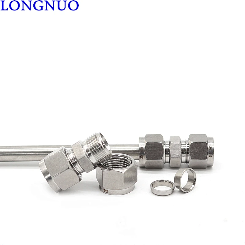 304 316 stainless steel card sleeve type straight-through intermediate connector fast copper tube diameter change