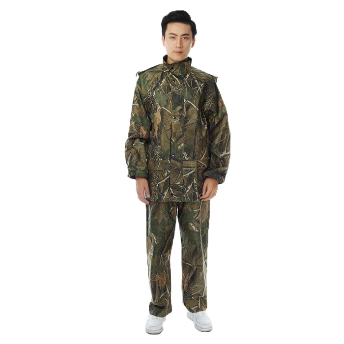 camouflage adult windproof raincoat for army