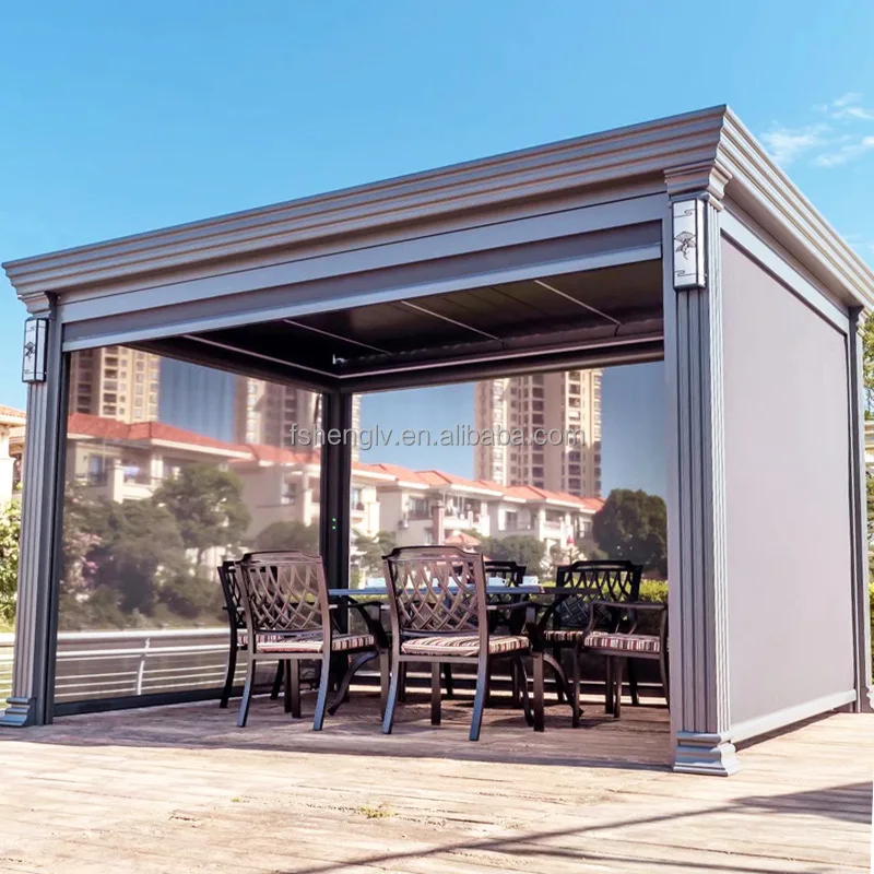 Clear gazebo roof outdoor shade tent manufacturers pavilion remote control roof per camper electric rainproof gazebo