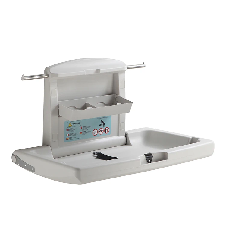 China Folding Portable Wall Mounted Baby Diaper Changing Station Table For Public Toilet