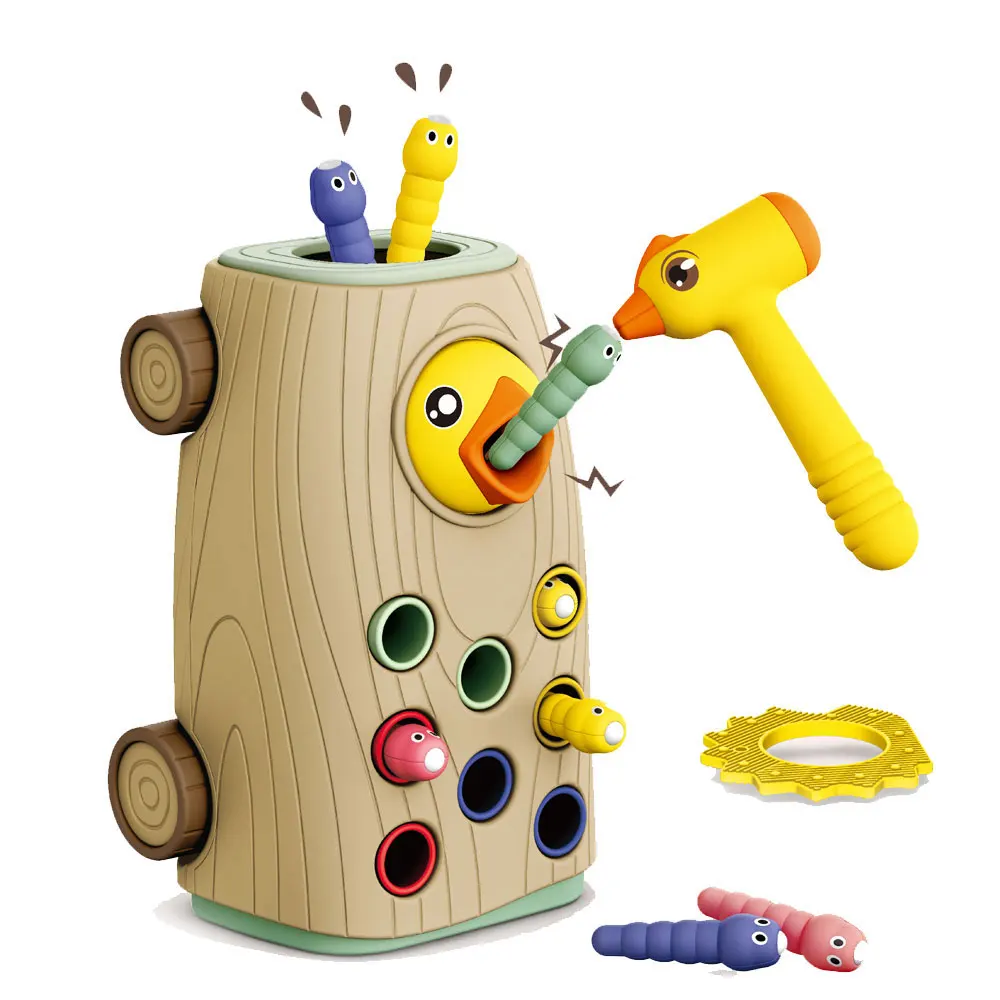 String pulling car, tapping piano, electronic scoring, preschool class, hammer toys, puzzle music, woodpecker game