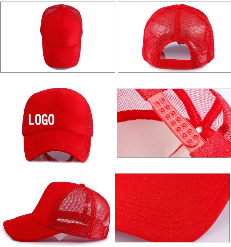 Custom Logo Blank Embroidery Foam Trucker Cap Adult OEM Mesh Sport Baseball Trucker Hat