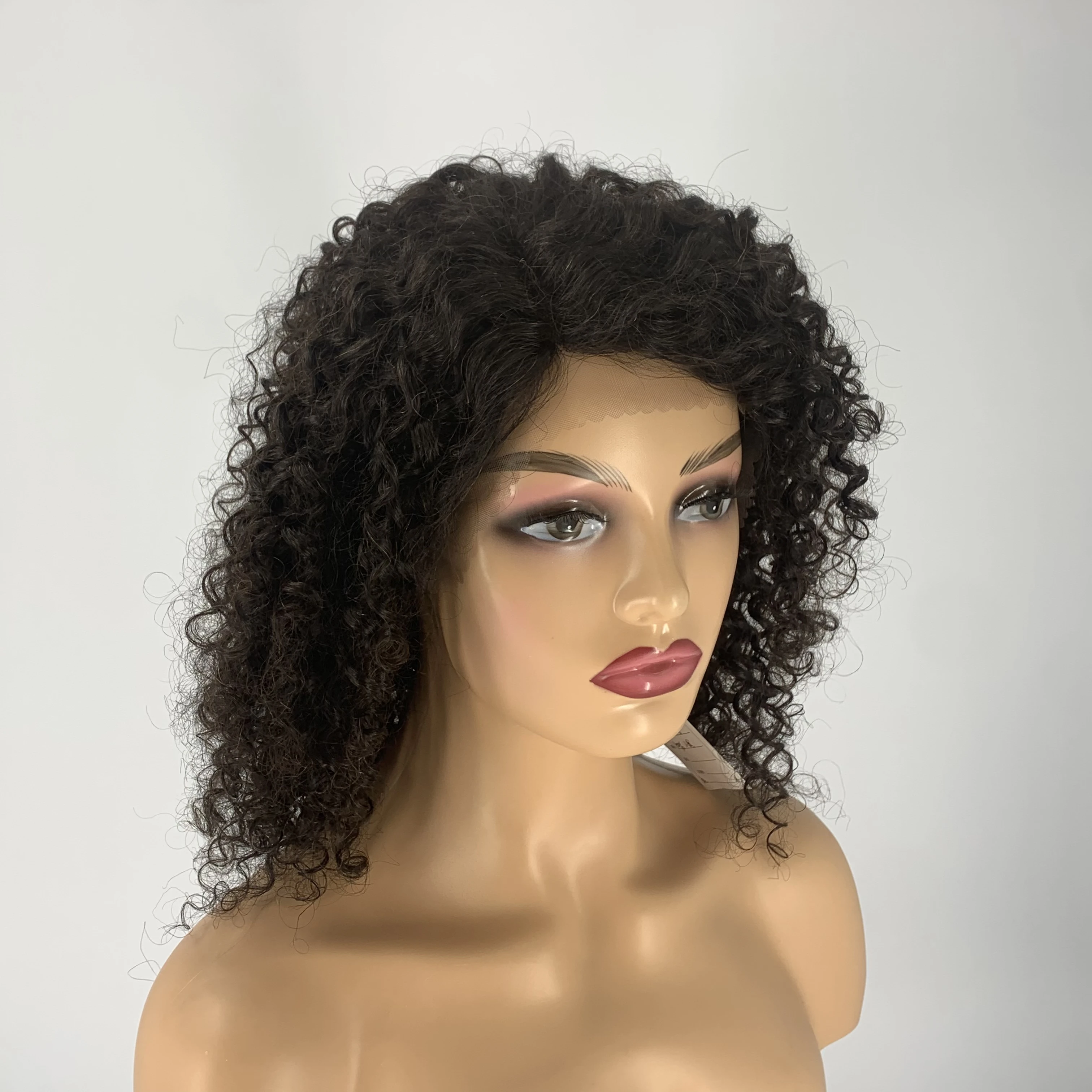 HD Curly Cuticle Aligned Closure Brazilian Bob Virgin Frontal For Black Women Lace Front Human Hair Wigs