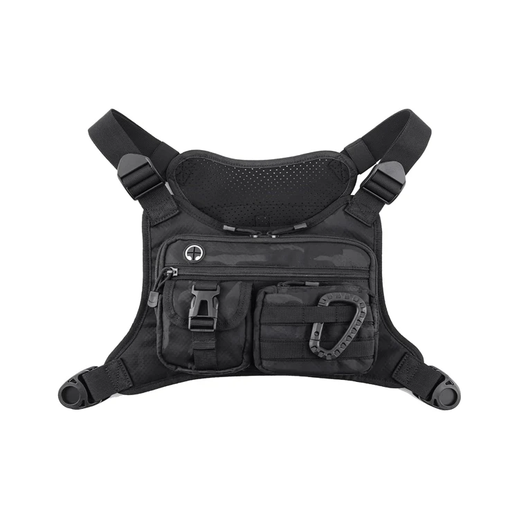 Hot Sale Multi-function Waterproof Tactical Chest Bag with EDC Pocket and Earphone Hole