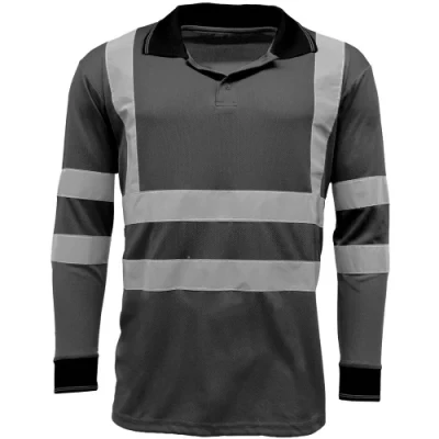 Unisex Safety Clothing Road Workwear Reflective Tape Stripes Orange Fluorescent T Shirts