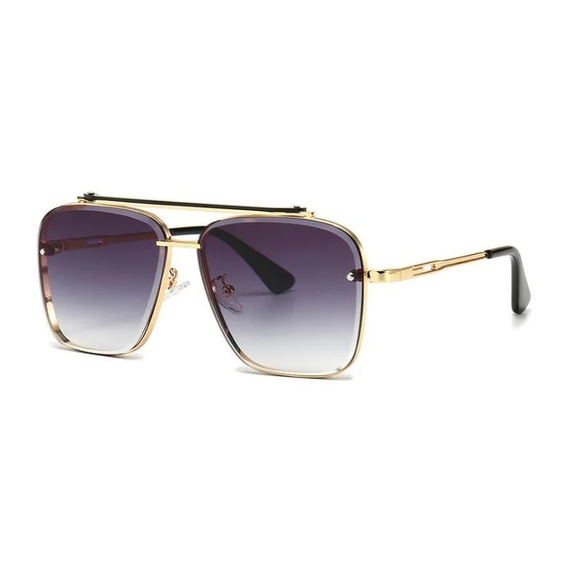 Fashion famous brand designer luxury unisex square sunglasses gradient lenses uv400 sunglasses 2021 for men and women