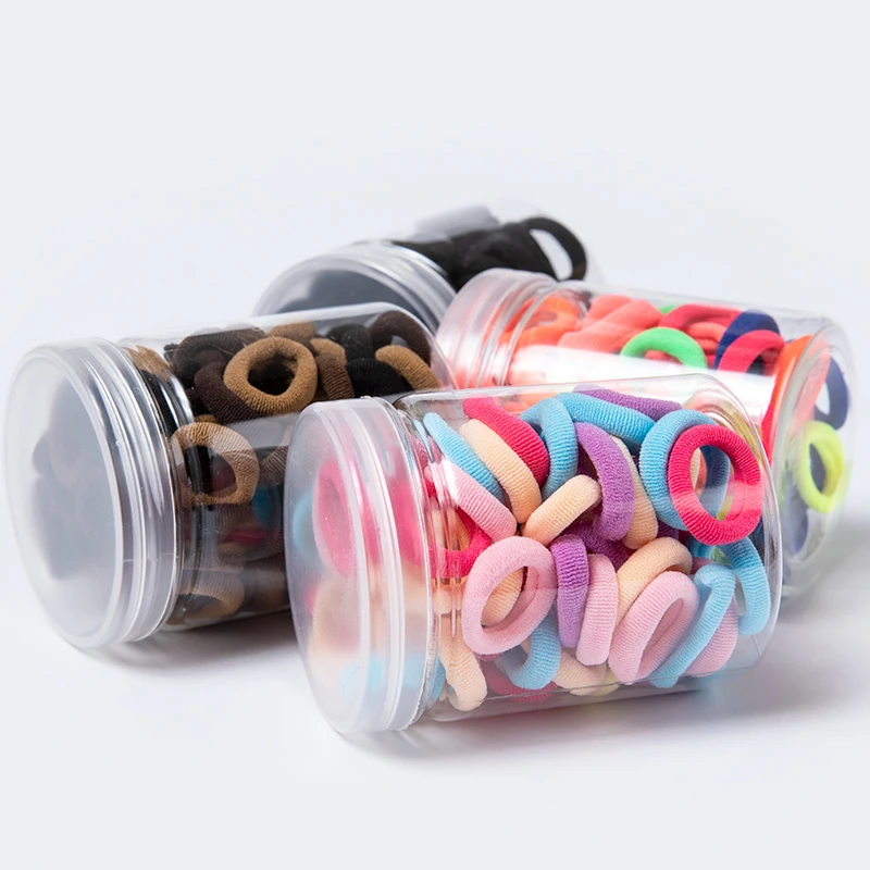 Small 2cm High Elasticity 50 Students Head Rope Girls Towel Hair Ring Tie Rubber
