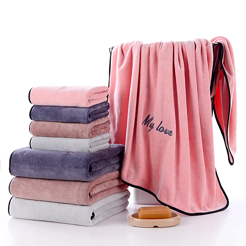 Microfiber towel velour turkey swimming Microfiber bath hand face Towel Sets Super absorbent, soft, fluffy and thick