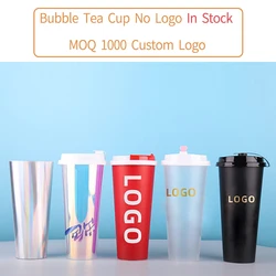 printing Pet disposable custom logo 13 16 17 20 23 24oz coffee boba bubble tea beer party plastic cups with lids for cold drink