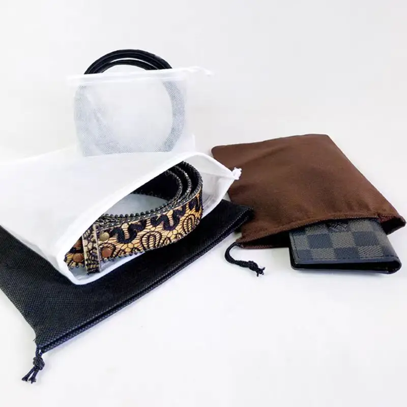 Customized bamboo fiber nonwoven Flap Packaging By The Manufacturer Dustproof Envelope Bag for Wallets, Ties, Accessories, etc