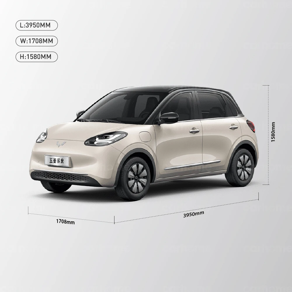 2024 Wuling Bingo Mini EV Electric Hatchback Car from China 4-Seater with Lithium Battery Left Steering