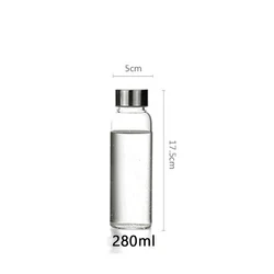 Clear Glass Water Bottles With Cover Glass Cup Juice Bottles