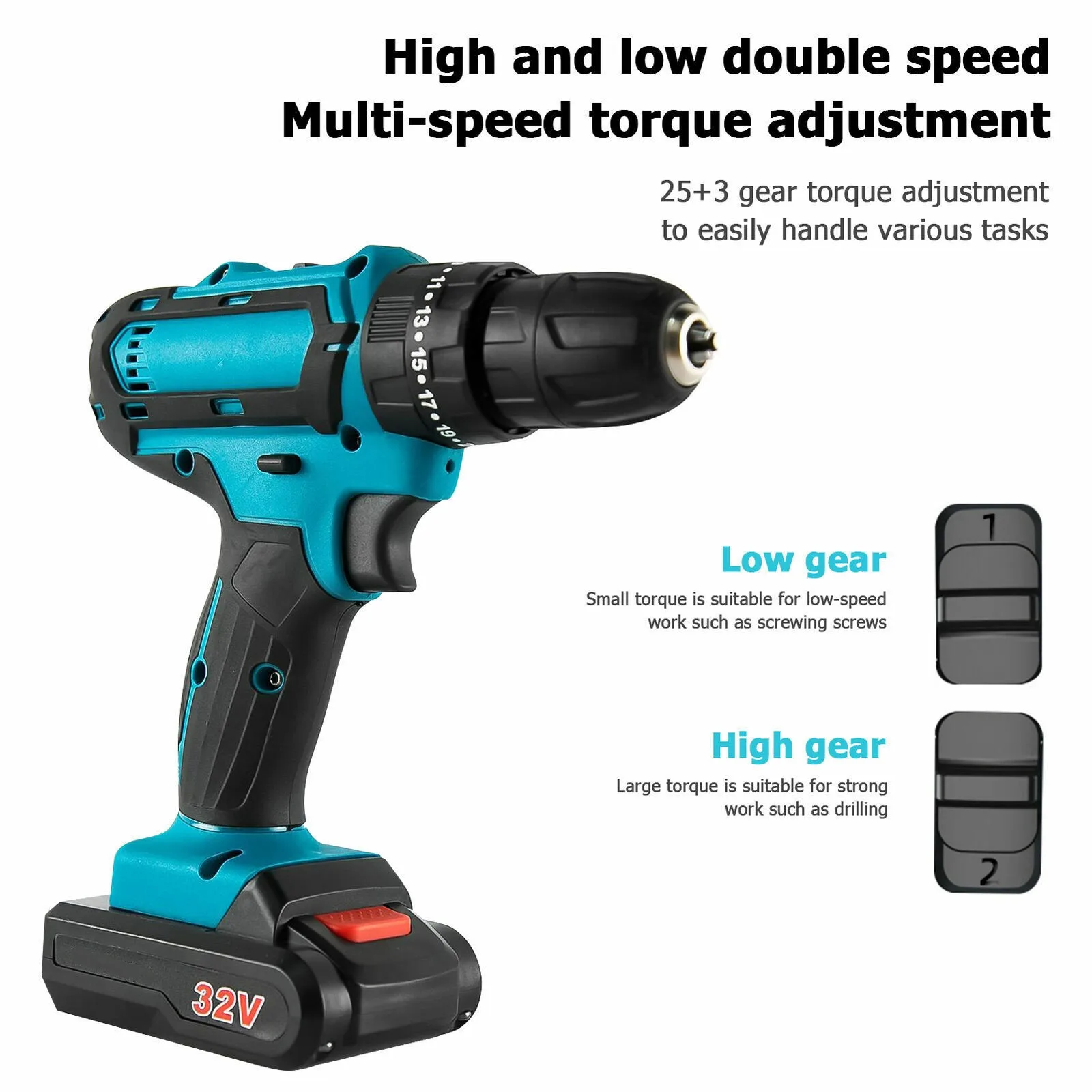 Factory Supply Power Craft Cordless Drill 20v 18v Cordless Drill Battery Cordless Power Drill