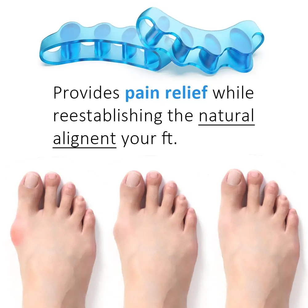 Silicone gel big toe straightener spacers pedicure hallux valgus bunion corrector toe spreaders spacers toe separators for feet