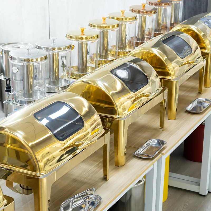 Stainless Steel Buffet Stove Catering Buffet Food Warmer Restaurant Catering Chaffing Dish Restaurant Food Steamer