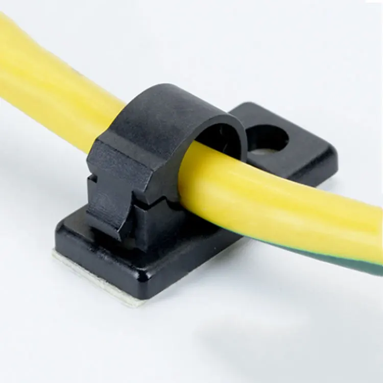 Factory supply cable clamp nylon self-locking cable organizer LY-8J adhesive cable management clips