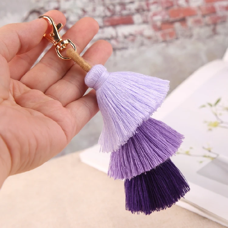 DIY Tassel Keychain Charm Women Bag Pendant Fashion Accessories Multicolor  Tassel Bag Purse Rainbow Charm Keychain Bag Charms