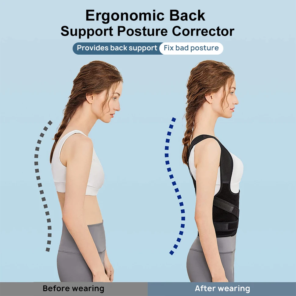 Wholesale Back Pain Spine Corrector Adjustable Posture Trainer Corrector De Postura Lumbar Back Brace Support Posture Corrector