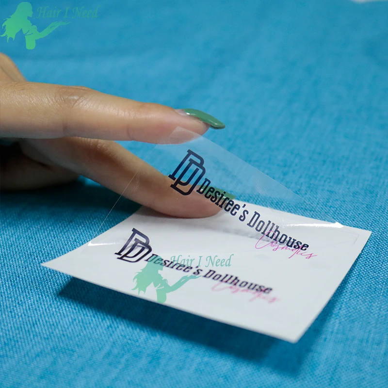 
Self Adhesive Custom private logo Stickers Transparent Labels Waterproof 
