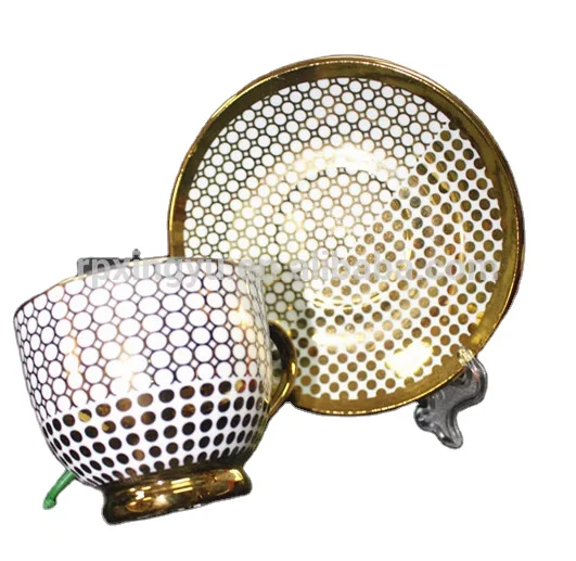 Best selling products ceramic pakistan tea set, gold plated tea set