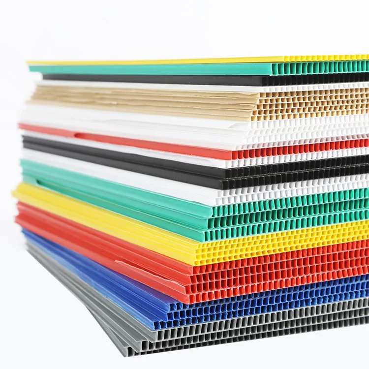 Flexible Twin Wall Fluted Sheet Natural Polypropylene Corex Board Corrugated Die Impraboard ESD Plastic Panels Sheets 4x8 Lowes