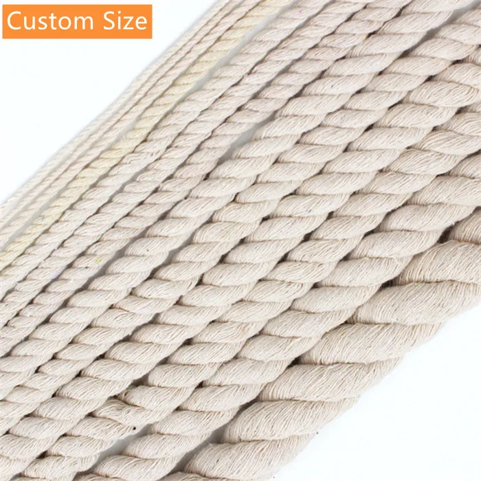  Wholesale Custom 3mm 4mm 5mm Natural Cotton Macrame Cord Bulk Braided Rope