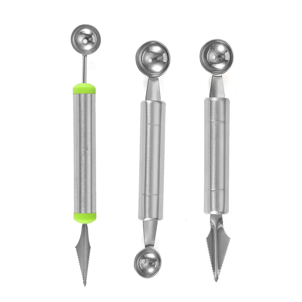 3pcs Set Fruit And Vegetable Tools Fruit Carving Knife Fruit Carving Tools Melon Ballers Dig Scoops Kitchen accessories