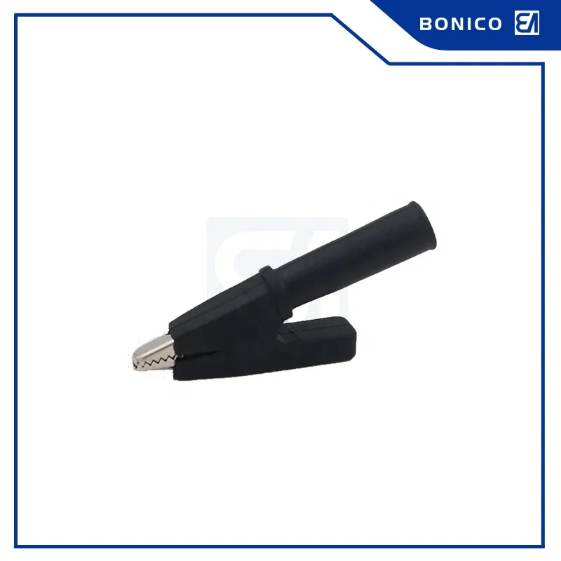 10A 56MM Five Color Plastic Insulated Brass-Coated Test Alligator Clamp