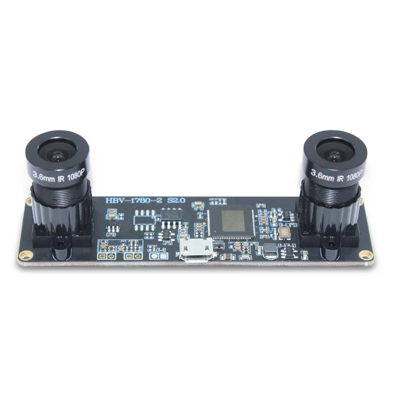Dual Lens 1MP hd cmos usb camera module ov9732  with Standard UVC Protocol