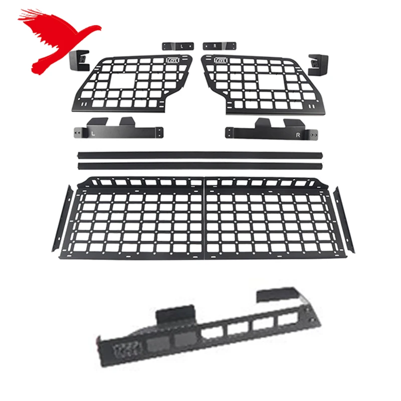 Car Accessories Rear Boot Trunk Window Luggage Storage Organizer Molle Panel Kit For GWM Tank 400 2023 2024
