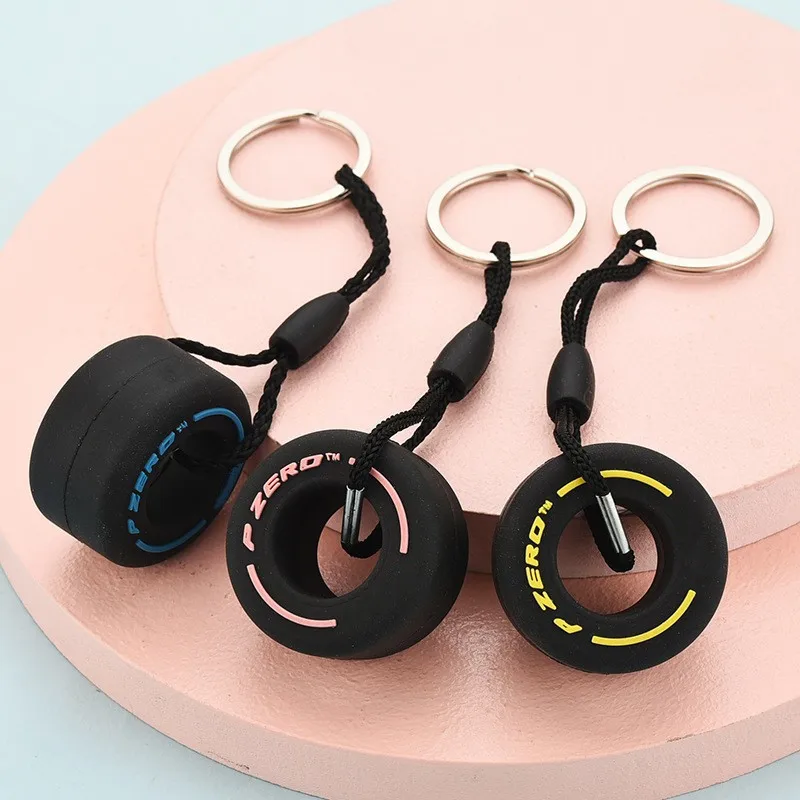 Wholesale Mini F1 Tyre Keychain, Rubber Tyre Keychain, Wheel Keychain Tyre
