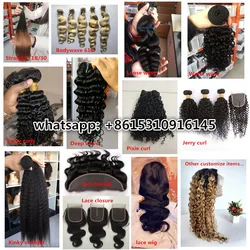 3 Bundles with closure 100 Unprocessed Brazilian Mink Virgin Human Hair Weaving 13x4 Deep Wave Deals With Swiss Lace frontal