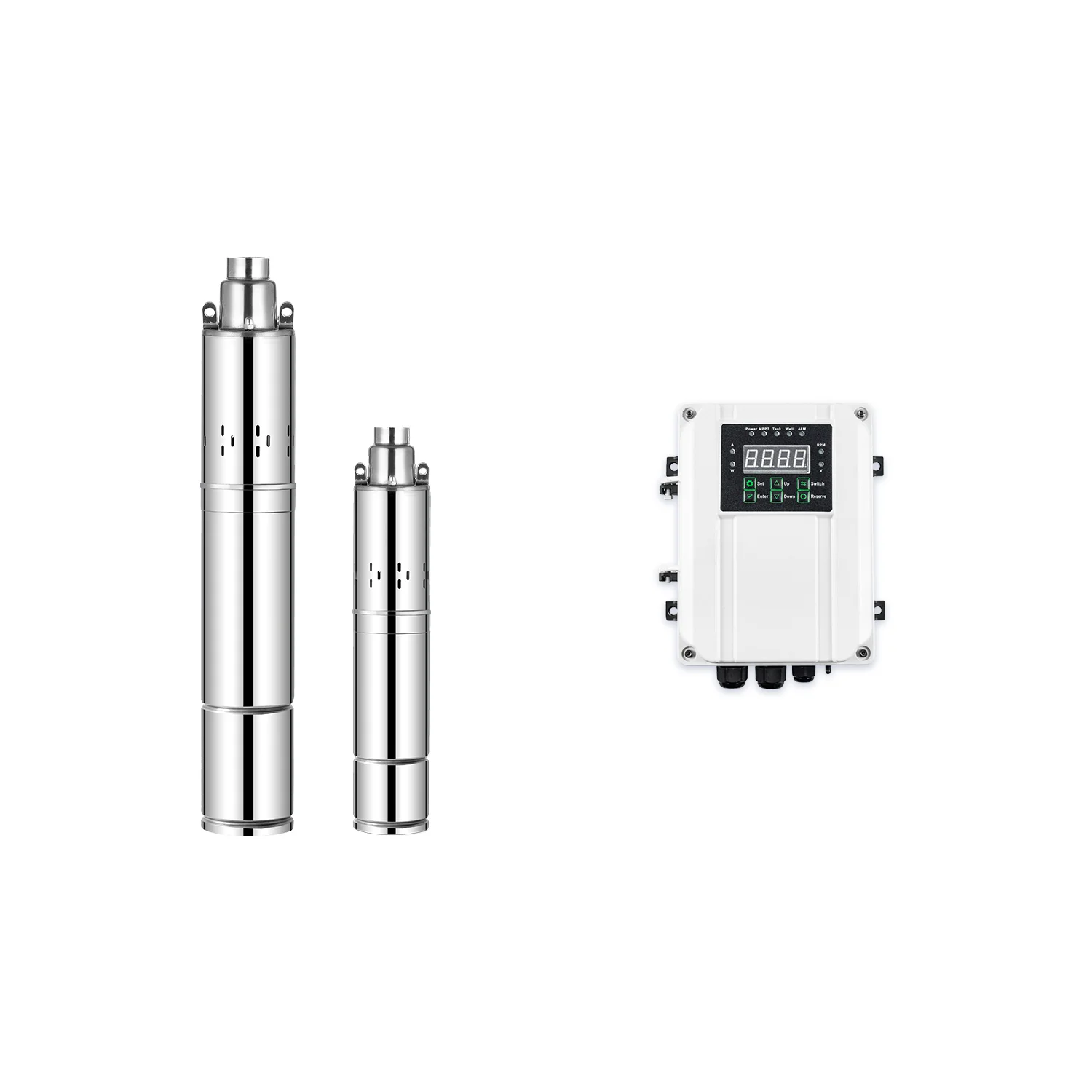 24V 250W 304 Stainless Steel Brushless DC Motor Mppt Controller Screw Type Solar Water Pump System Deep Well Pump