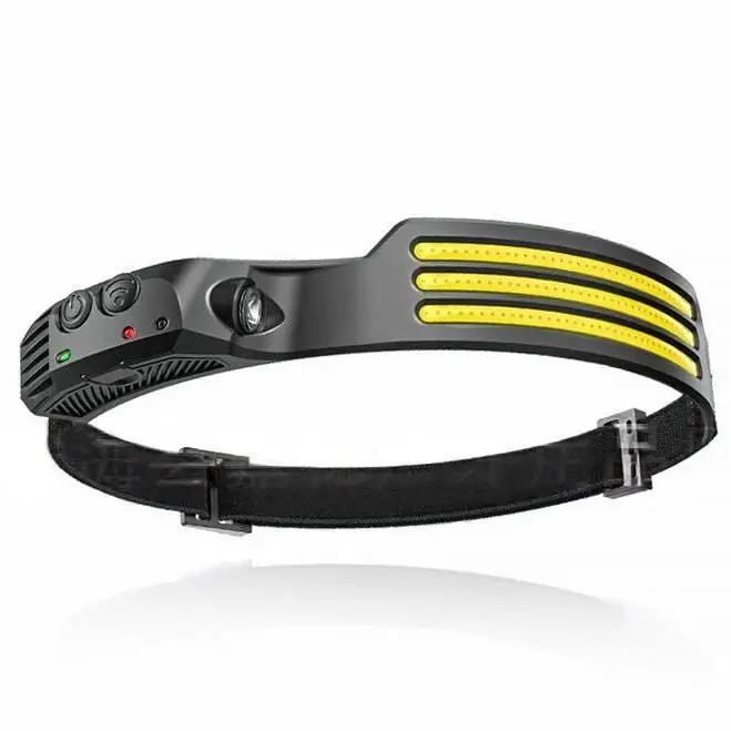 300 Lm Camping Helmet Flashlight Headlight Silicone COB Sensor Head Lamp Light Type-c Rechargeable Led Headlamps