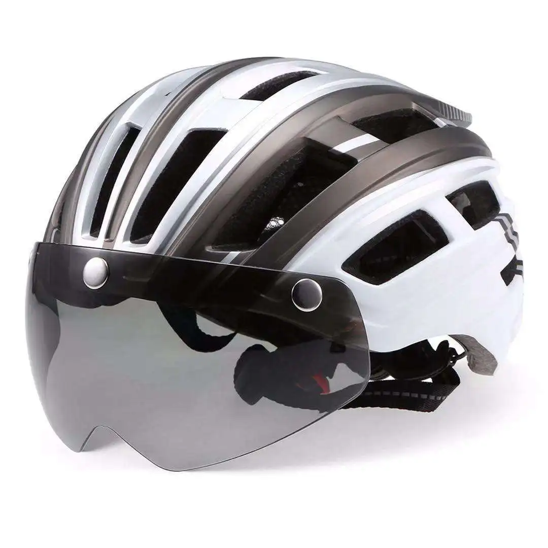 CHOOYOU custom 2022 Wholesale Sports safety Bicycle  Mountain Bike Cycling Helmet with Grey black Windproof mirror