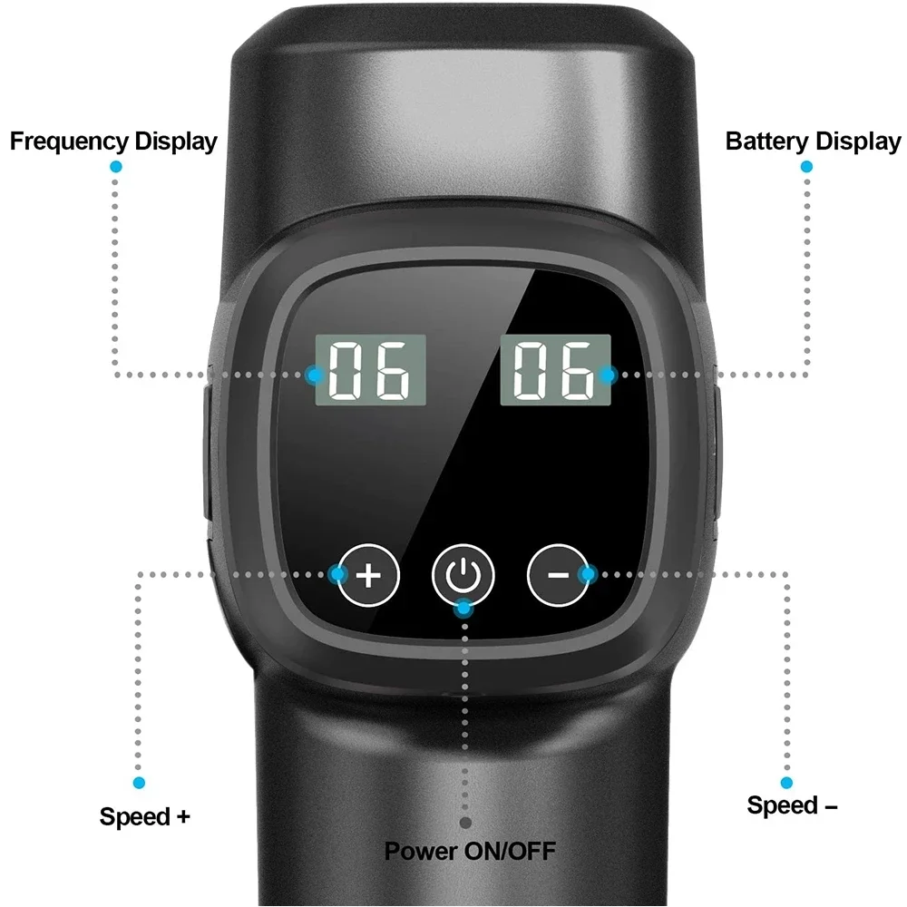2022 machine renpho massage gun heating function commercial lcd battery top 20 speed massage gun dropshipping with lcd screen