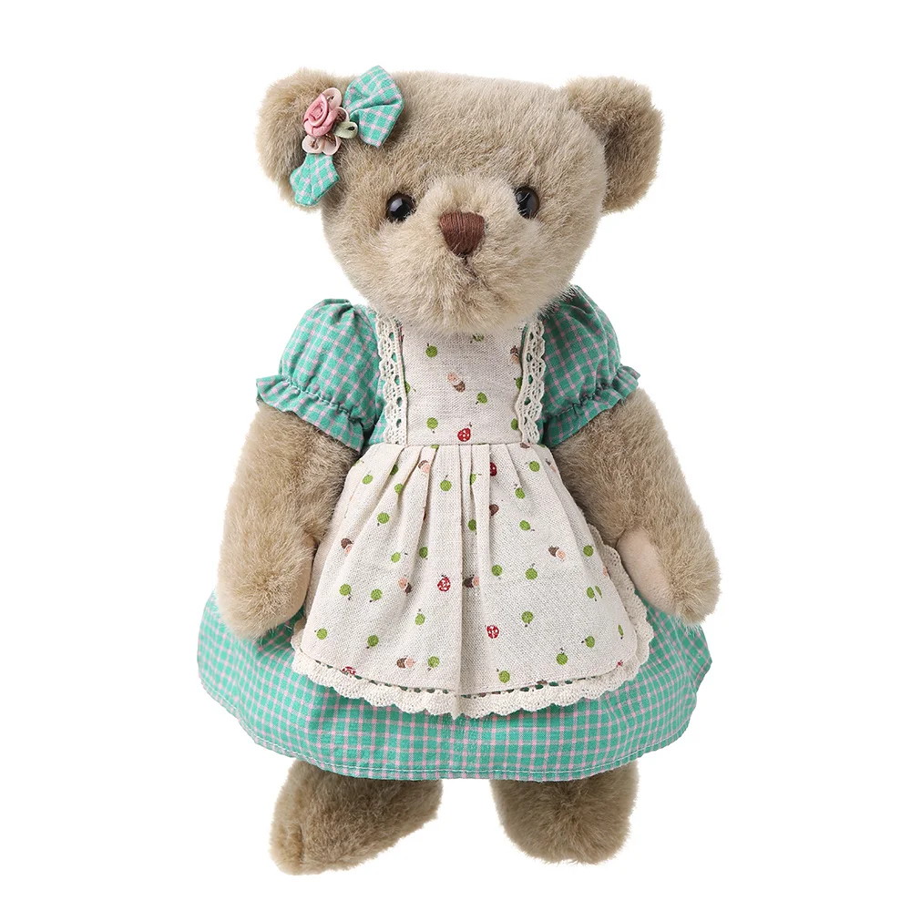 2021 Realistic farbic luxury plush toys teddy bear couple stuffed animals with clothes