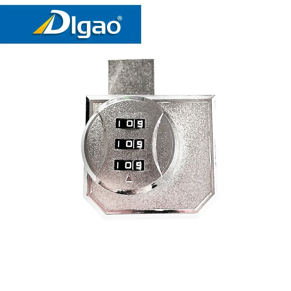 High quality glass cabinet door code lock zinc alloy security 3 digit combination lock