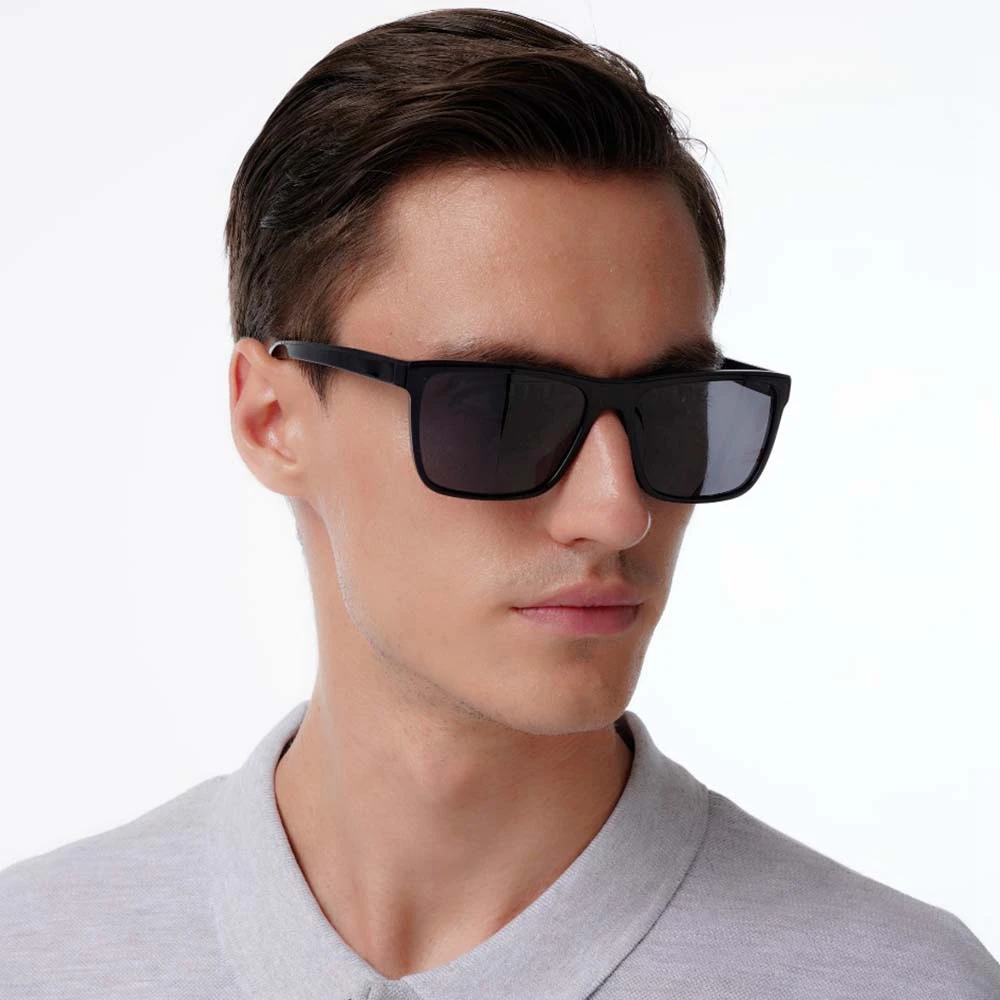 Oversize Sunglasses Fashion Design Acetate Square Rectangle Sunglasses Big Face UV400 Polarized Sunglasses