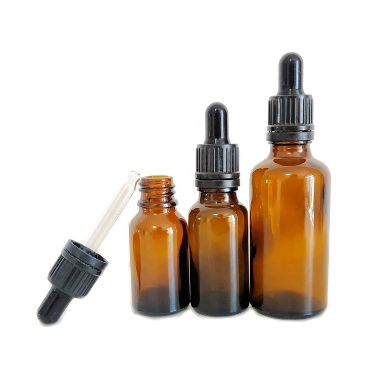 
5ml 15ml 30ml 50ml 100ml CRC Amber Clear Frosted Essential Oil glass Dropper Bottles For Liquid Serum With Pipette CBD Oil 
