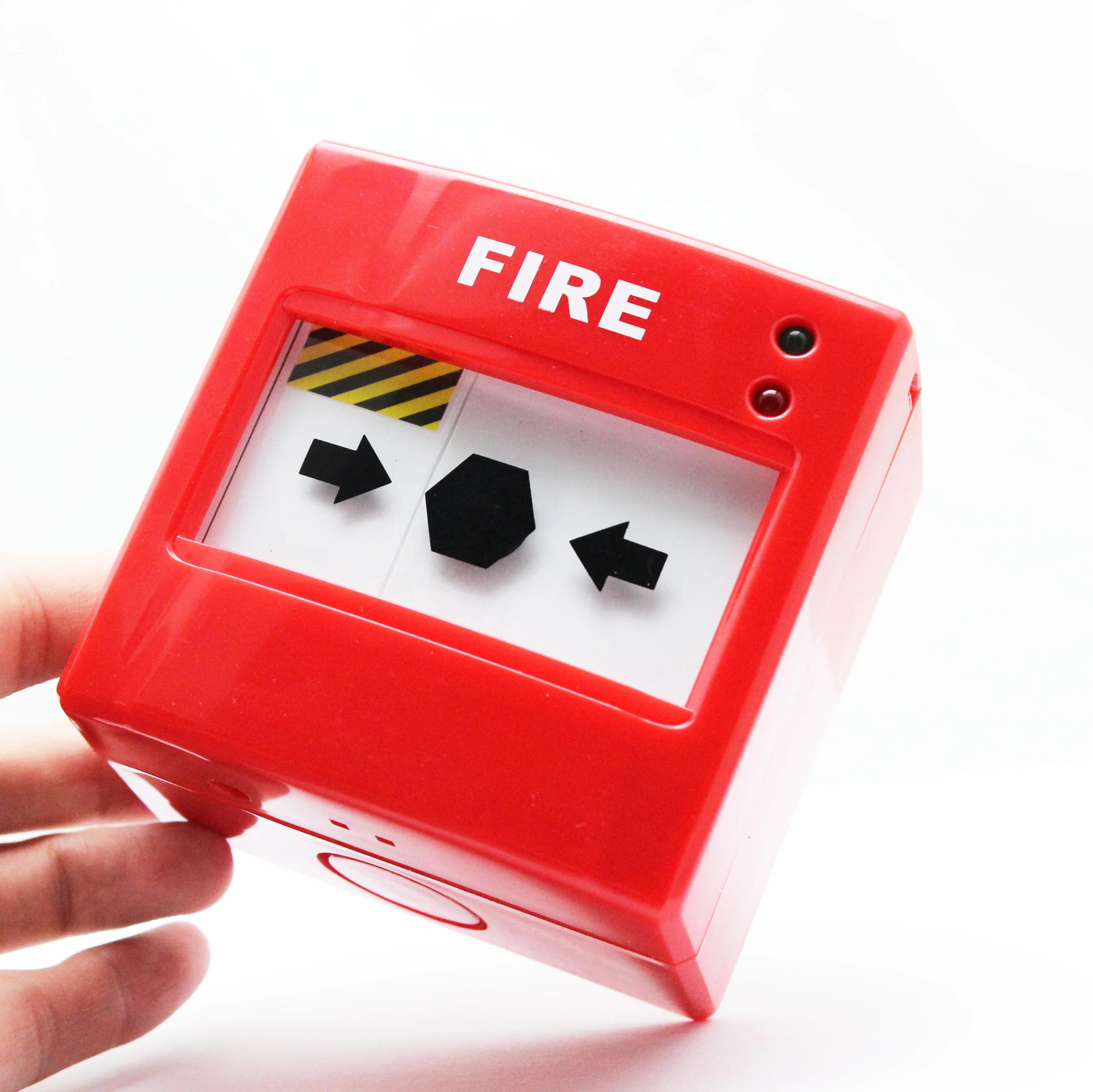 Resetteable manual call point fire panic alarm push button