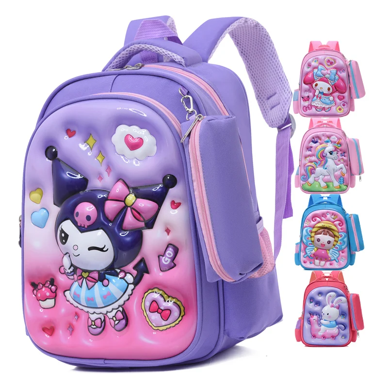 2024 3D Cartoon Printing Kindergarten Student School Backbag Bags For Kids Backpack Rucksack