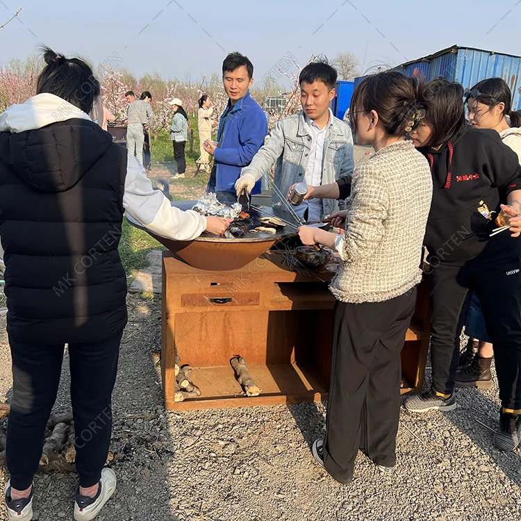 Corten Steel Grill Red Party Charcoal Grill Corten Steel Grill Oven