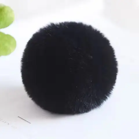 Wholesale Bulk Custom Big Soft Safety Fluffy Faux Fur Plush Pompoms Reversible Octopus Balls Toy Keychains With Cotton Tassel