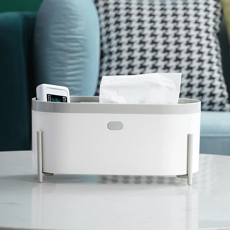Luxury Bathroom Livingroom Plastic Tissue Box With Logo Dispenser Box Roll Paper Dispenser For Home
