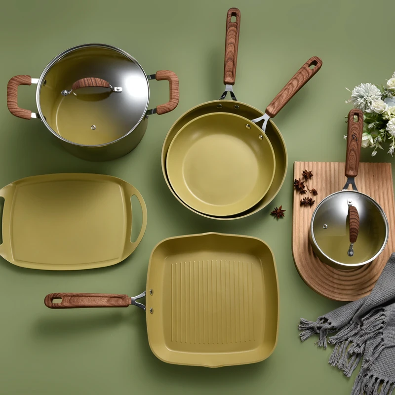 Granite Coating Pan Cookware Set Frying Pan Soup Pot Set Cookware Sets Non Stick Pots and Pans