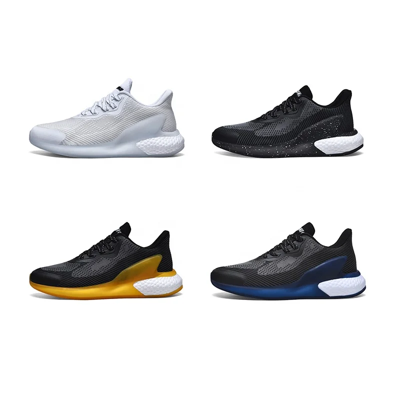 High quality China wholesale breathable fly weave sports shoes outdoor men popcorn sole super light trendy shoes casual shoes